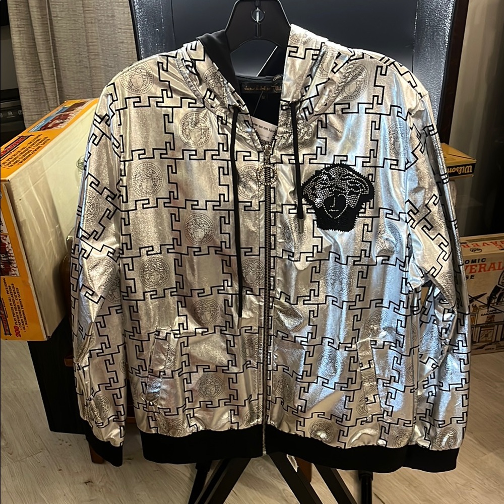 Silver Patterned Jacket - image 1